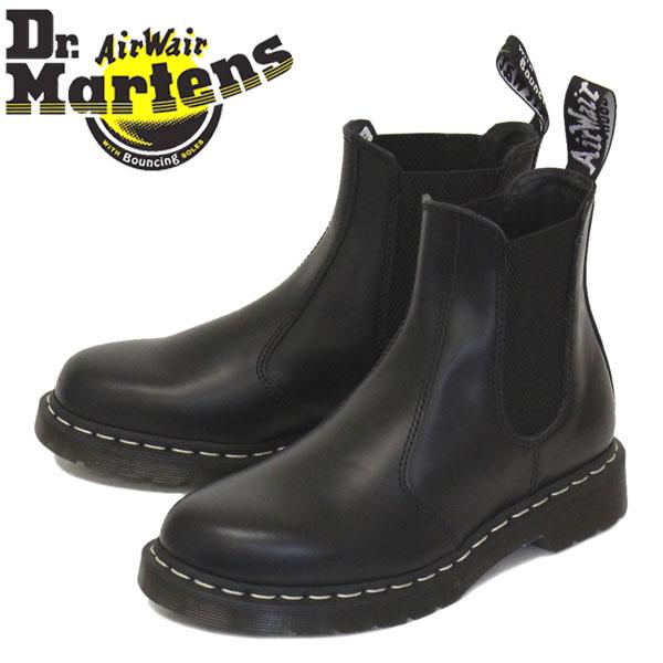 正規品 Dr Martens ドクターマーチン 2976 White Stitch チェルシー サイドゴア レザーブーツ Black 超人気 Www Thedailyspud Com