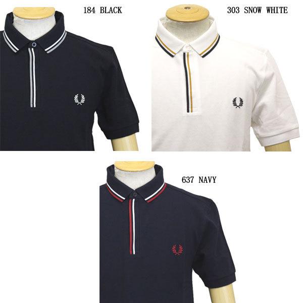 sale セール FRED PERRY (フレッドペリー) M8559 TIPPED PLACKET POLO SHIRT ティップライン プラケット ポロシャツ 全3色 FP450_2