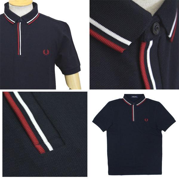 sale セール FRED PERRY (フレッドペリー) M8559 TIPPED PLACKET POLO SHIRT ティップライン プラケット ポロシャツ 全3色 FP450_5