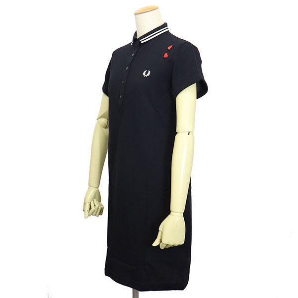 FRED PERRY (フレッドペリー) SD2140 AW-TIPPED POLO DRESS ポロドレス レディース 102BLACK FP583_1