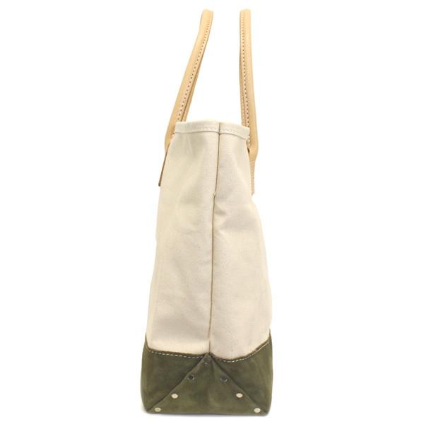 HERITAGE LEATHER CO.(ヘリテージレザー) NO.8662 Suede Bottom Tote Bag (トートバッグ) Natural/Moss HL208｜threewoodjapan｜03