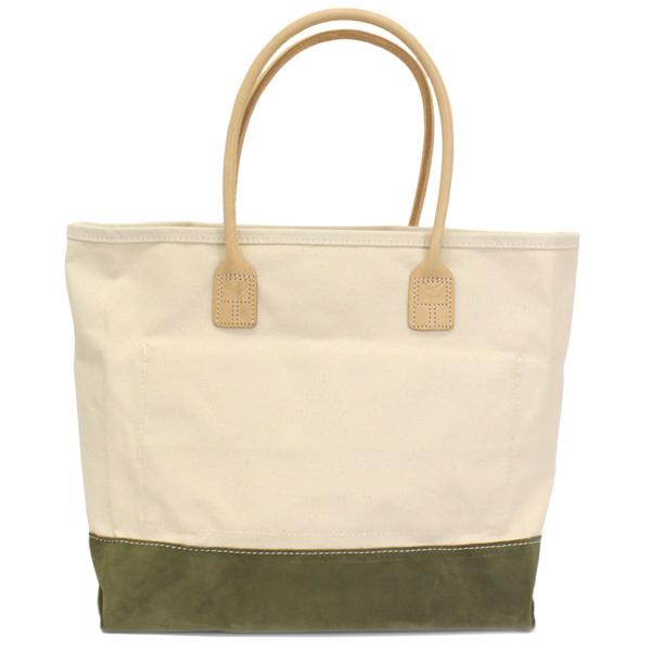 HERITAGE LEATHER CO.(ヘリテージレザー) NO.8662 Suede Bottom Tote Bag (トートバッグ) Natural/Moss HL208｜threewoodjapan｜04