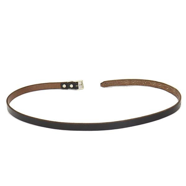 HTC(Hollywood Trading Company) Belt End Only #N-Style 0.75インチ ベルト ブラックレザーxシルバースタッズxブラススタッズの画像
