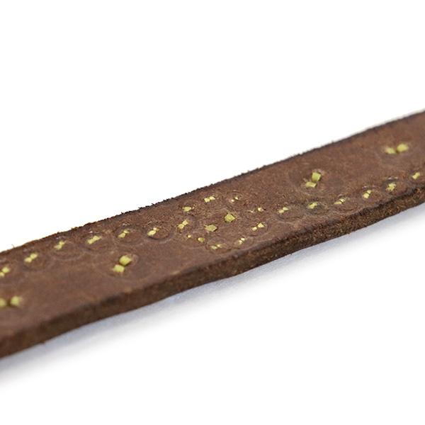 HTC(Hollywood Trading Company) Belt #SN-32 Studs 0.75インチ ベルト ダークブラウンレザーxブラススタッズの画像