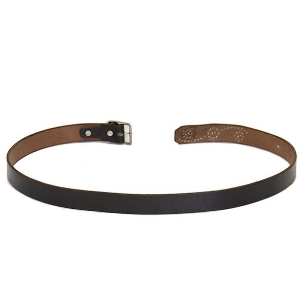 HTC(Hollywood Trading Company) Belt End Only #25 TQ LG 1.25インチ ベルト ブラックレザーxシルバースタッズxターコイズの画像