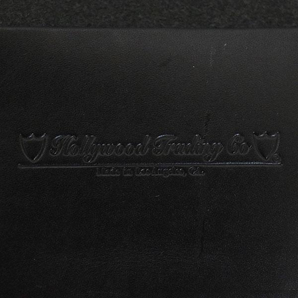 HTC(Hollywood Trading Company) T-2 Wallet #BONE&ARROW Umbrella ミディアムウォレット ブラックレザーxシルバースタッズの画像
