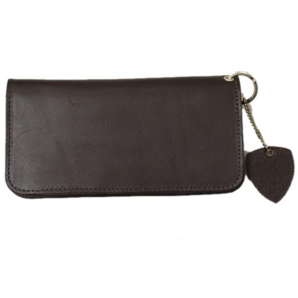 HTC(Hollywood Trading Company) #14 T-1 Pyramid Brass Studs LONG WALLET (ピラミッドブラススタッズ ロングウォレット) ダークブラウンレザーの画像