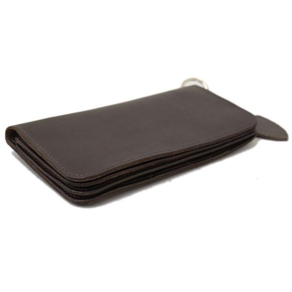 HTC(Hollywood Trading Company) #14 T-1 Pyramid Brass Studs LONG WALLET (ピラミッドブラススタッズ ロングウォレット) ダークブラウンレザーの画像