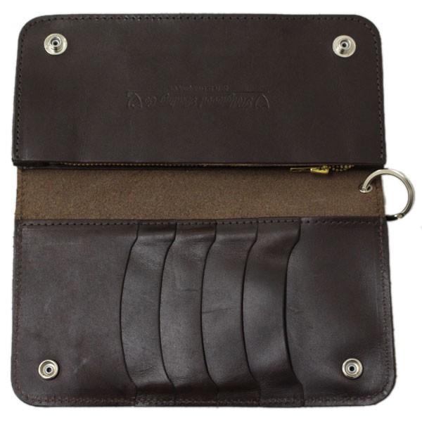 HTC(Hollywood Trading Company) #14 T-1 Pyramid Brass Studs LONG WALLET (ピラミッドブラススタッズ ロングウォレット) ダークブラウンレザーの画像