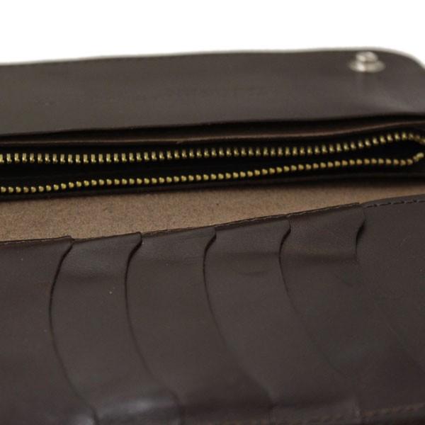 HTC(Hollywood Trading Company) #14 T-1 Pyramid Brass Studs LONG WALLET (ピラミッドブラススタッズ ロングウォレット) ダークブラウンレザーの画像