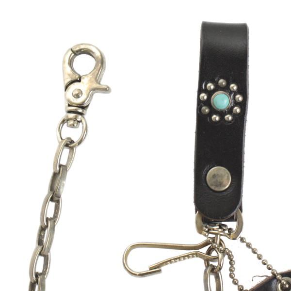 HTC SUNSET ウォレットチェーン ターコイズ ブラウン ブラス 2025年