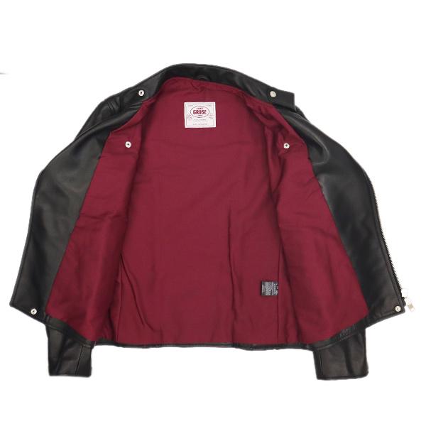 JAMES GROSE (ジェームスグロース) MEN'S RICARDE JACKET NEW SHEEP メンズ リカードジャケット ニューシープスキン BLACK JG037の画像