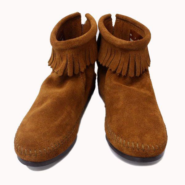 sale セール MINNETONKA(ミネトンカ)Back Zipper Boots(バックジッパーブーツ)#282 BROWN SUEDE レディース MT213｜threewoodjapan｜02