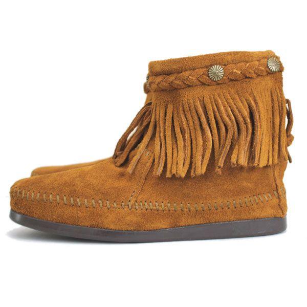 sale セール MINNETONKA(ミネトンカ) Hi Top Back Zip Boot(ハイトップ バックジップブーツ) #292 BROWN レディース MT016｜threewoodjapan｜04