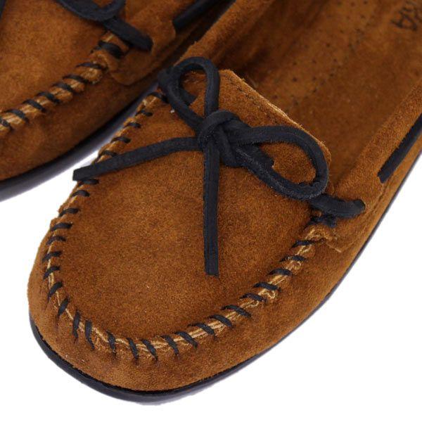 sale セール MINNETONKA(ミネトンカ) Suede Boat Moc(スエードボートモック) #322X BROWN レディース MT272｜threewoodjapan｜05