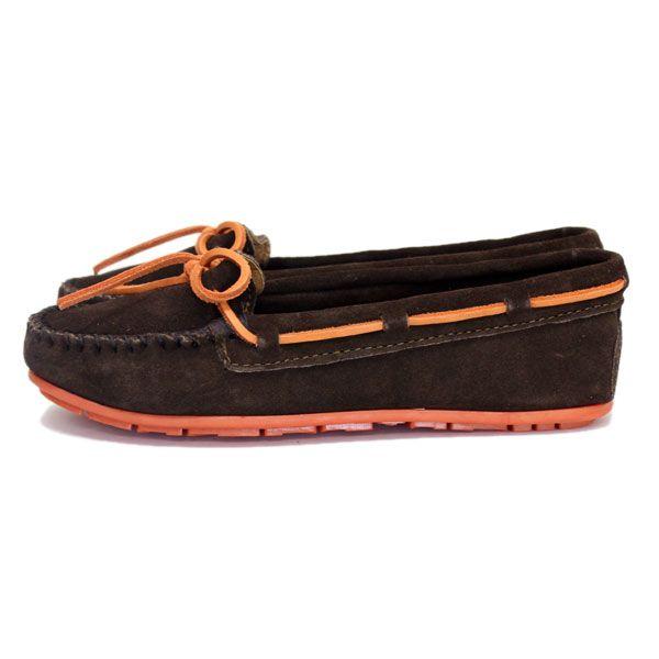 sale セール MINNETONKA(ミネトンカ) Suede Boat Moc(スエードボートモック) #328X CHOCOLATE レディース MT273｜threewoodjapan｜03