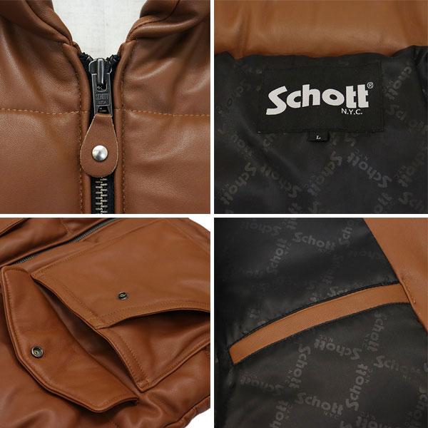 Schott (ショット) 2250025 3121033 LEATHER CLASSIC DOWN JKT Schott (ショット) 2250025 3121033 LEATHER CLASSIC DOWN JKT