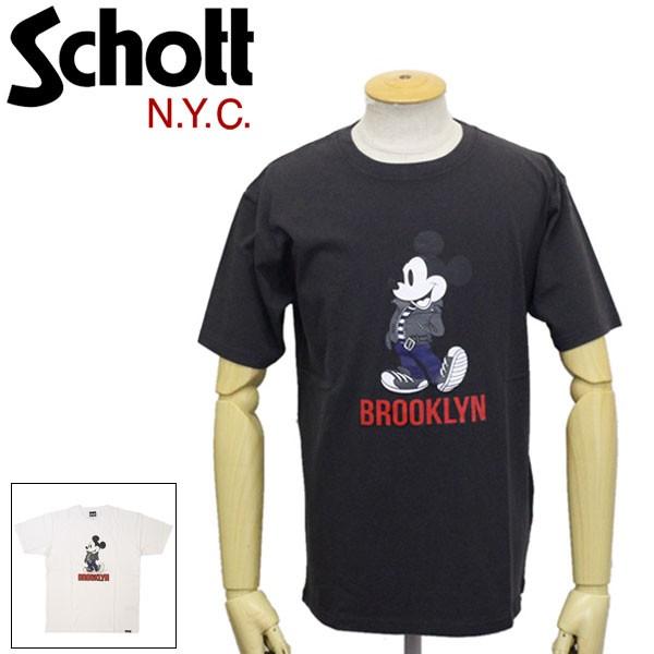 sale セール Schott (ショット) 3103130 DISNEY T-SHIRT BROOKLYN ディズニー Tシャツ 全2色｜threewoodjapan