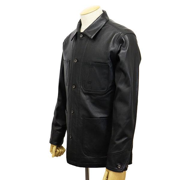 Schott (ショット) 3111050 LAMB LEATHER COVERALL JKT カバーオール レザージャケット 09BLACKの画像