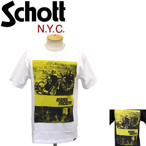 sale セール Schott (ショット) 3183028 PHOTO T-SHIRT ER POSTER フォト Tシャツ ER ポスター 全2色｜threewoodjapan