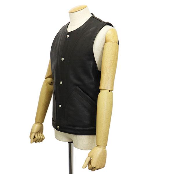 Schott (ショット) 3251001 GOAT LEATHER VEST ゴートレザー ベスト 09(10)BLACK｜threewoodjapan｜03