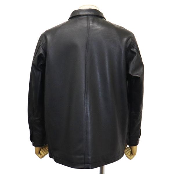 Schott (ショット) 3950079 LAMB LEATHER COVERALL JACKET ラムレザー カバーオール ジャケット 10(09)BLACK｜threewoodjapan｜04