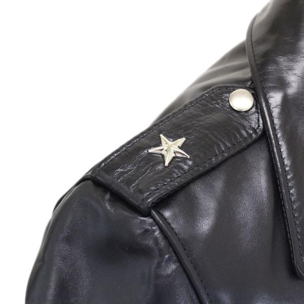 Schott (ショット) 613UHT HORSE HIDE ONESTAR TALL (ホースハイドワンスタートール) ライダースジャケット BLACKの画像