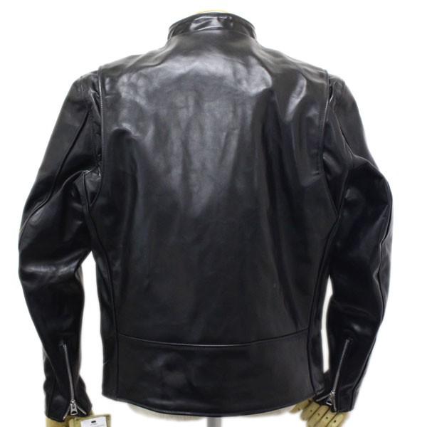 Schott (ショット) 641XX HORSE HIDE CAFE RACER (ホースハイドカフェレーサー) ライダースジャケット BLACK｜threewoodjapan｜03