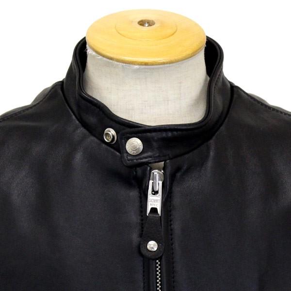 Schott (ショット) 7550 241XX LAMB CAFE RACER ラムカフェレーサー レザージャケット 09BLACKの画像
