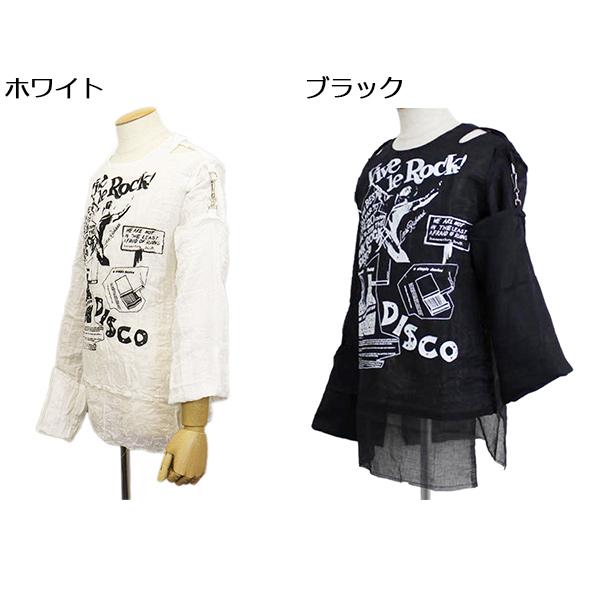 SEDITIONARIES by 666 (セディショナリーズ) STM0017 MUSLIN TOP L/S VIVEE ROCK ムスリントップ ガーゼシャツ 長袖 全2色｜threewoodjapan｜03