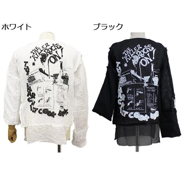 SEDITIONARIES by 666 (セディショナリーズ) STM0017 MUSLIN TOP L/S VIVEE ROCK ムスリントップ ガーゼシャツ 長袖 全2色｜threewoodjapan｜04