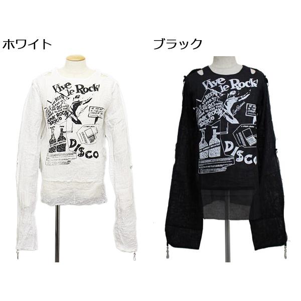 SEDITIONARIES by 666 (セディショナリーズ) STM0017 MUSLIN TOP L/S VIVEE ROCK ムスリントップ ガーゼシャツ 長袖 全2色｜threewoodjapan｜05