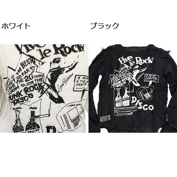 SEDITIONARIES by 666 (セディショナリーズ) STM0017 MUSLIN TOP L/S VIVEE ROCK ムスリントップ ガーゼシャツ 長袖 全2色｜threewoodjapan｜06