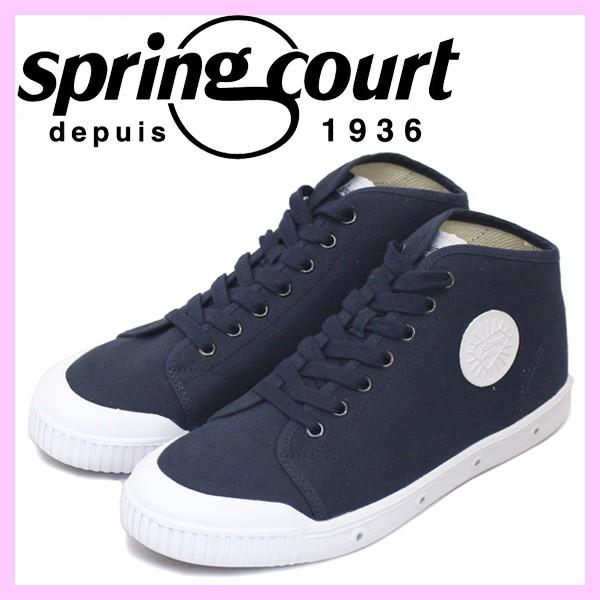 spring court (スプリングコート) B2S-V1 B2 Canvas (B2キャンバス) レディース ハイカットスニーカー MIDNIGHT BLUE (ミッドナイトブルー) SPC019