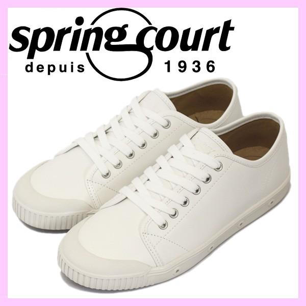 spring court (スプリングコート) G2S-V5 G2 Leather (G2レザー) レディース ローカットスニーカー WHITE (ホワイト) SPC026｜threewoodjapan