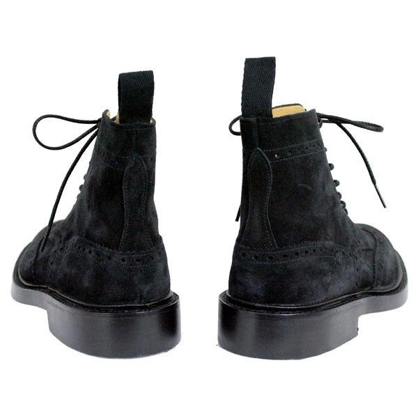 正規取扱店 Tricker's トリッカーズ 2508M COUNTRY BROGUE(カントリーブローグ) ダブルレザーソール ブラックレペロスエード TK013の画像