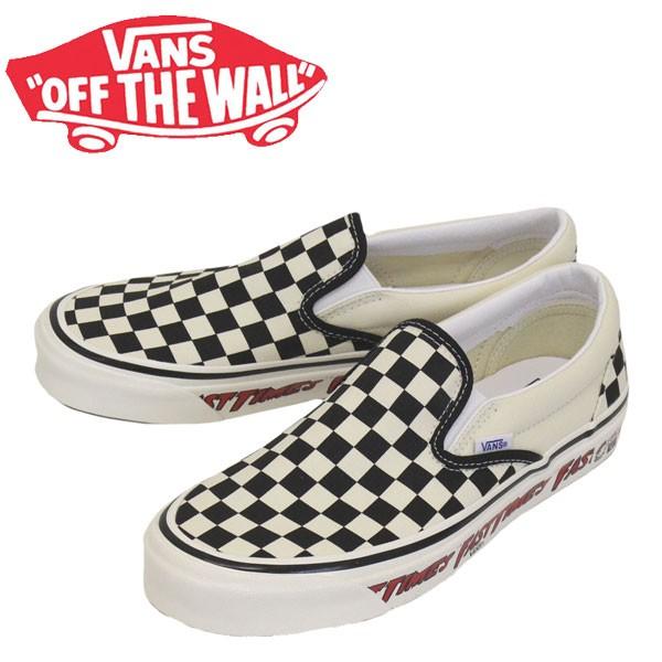 VANS (ヴァンズ バンズ) VN0A3JEXWVP Classic Slip-On 98 Dx クラシック スリッポン スニーカー (Anaheim Factory) Og Fast Times VN199