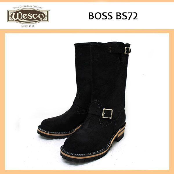 Wescoウエスコ Boss ボス Black Roughout,11height,#100sole,Nickel Bucles BS72｜threewoodjapan
