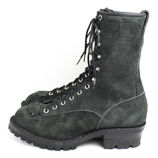 【最終値下げ】 Wescoウエスコ Jobmasterジョブマスター Black Rough Out， Lace to Toe，All Black Stitch，10height，Nickle Eyelet，#100sole JM25 【VQ1789713369】(64964円)