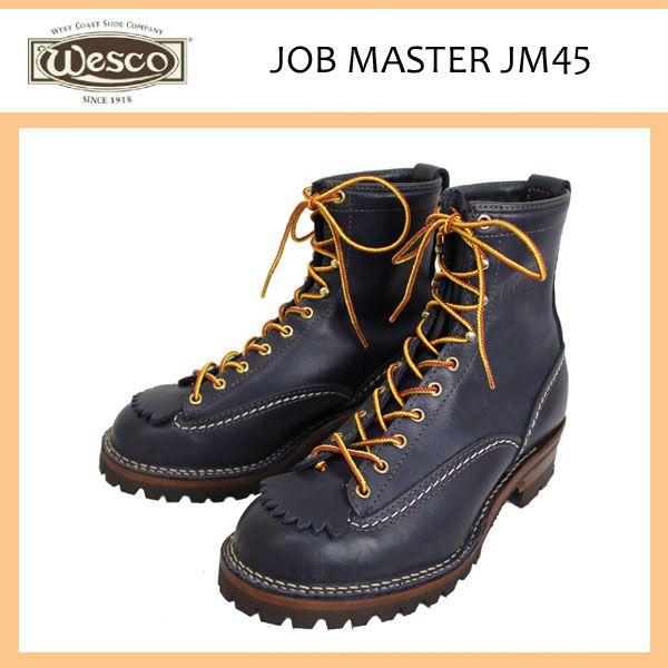 Wescoウエスコ Jobmasterジョブマスター Navyネイビー Leather， Lace to Toe， 8height，#100sole JM45