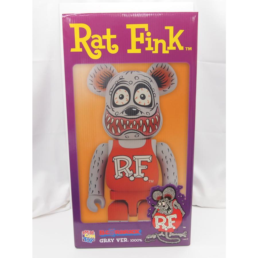 BE@RBRICK メディコムトイ ベアブリック RAT FINK 1000％ GRAY 中古 