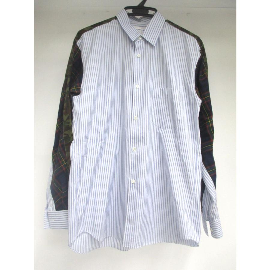 COMME des GARCONS SHIRT コムデギャルソン 切り替え ストライプシャツ  