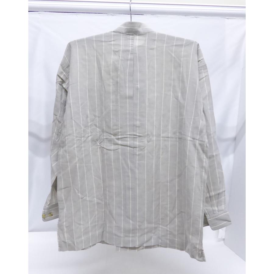 イッセイミヤケ ISSEY MIYAKE men L/Sストライププルオーバーシャツ 80s 表記:L △WF2296｜thrift-webshop｜02