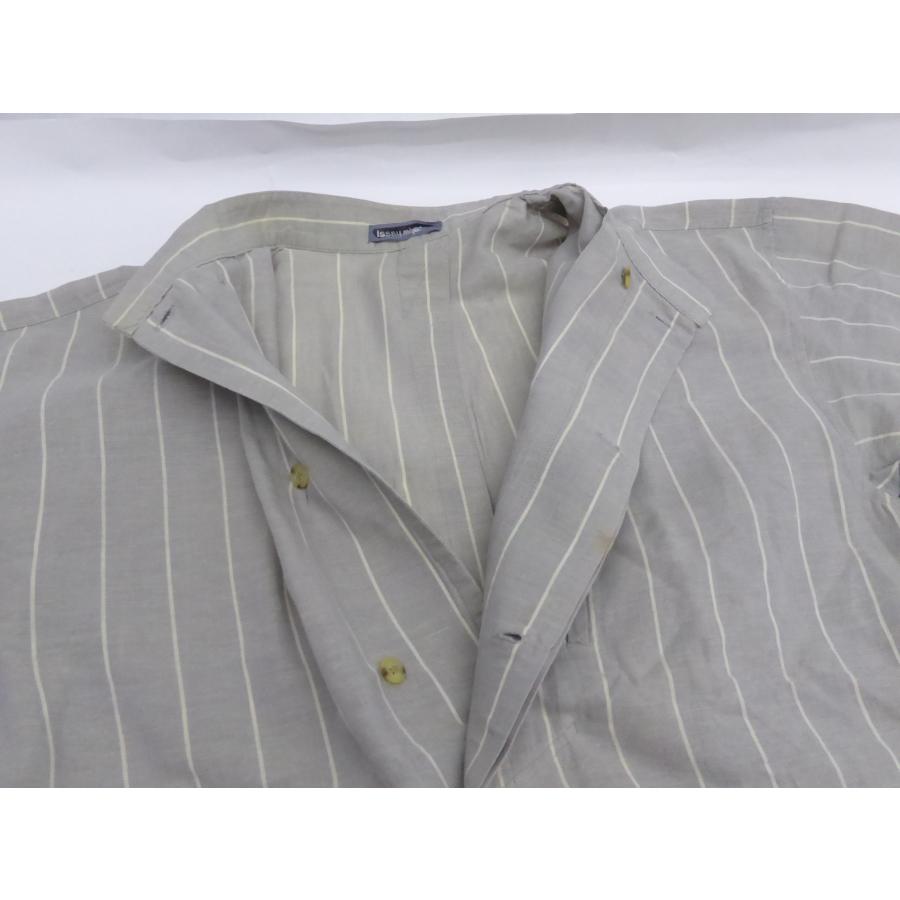 イッセイミヤケ ISSEY MIYAKE men L/Sストライププルオーバーシャツ 80s 表記:L △WF2296｜thrift-webshop｜07