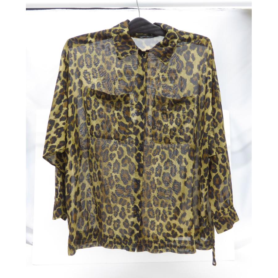 HYSTERIC GLAMOUR ヒステリックグラマー レオパード L/S シースルー 