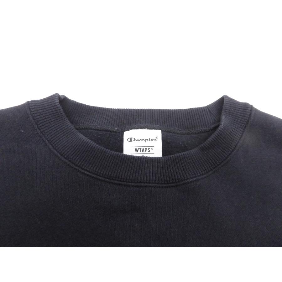 WTAPS × CHAMPION ACADEMY CREW NECK BLACK SIZE:M △WF2341｜thrift-webshop｜03