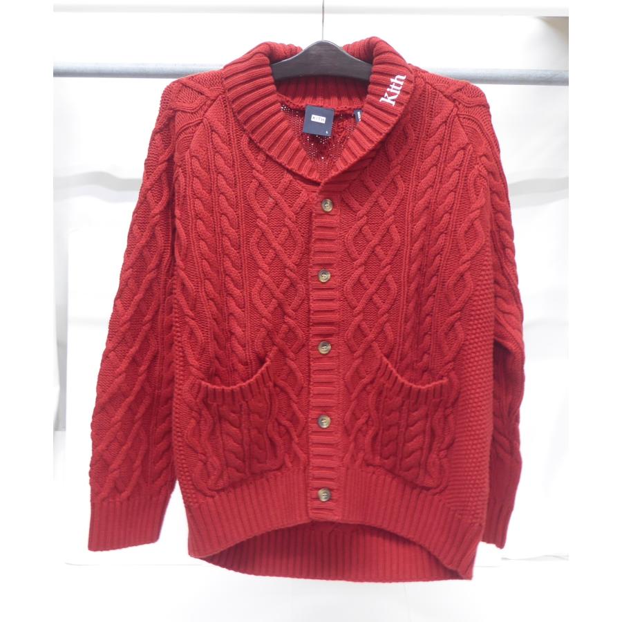 KITH（キス） KITH VESEY SHAWL COLLAR カーディアン 赤 SIZE:L 衣類 