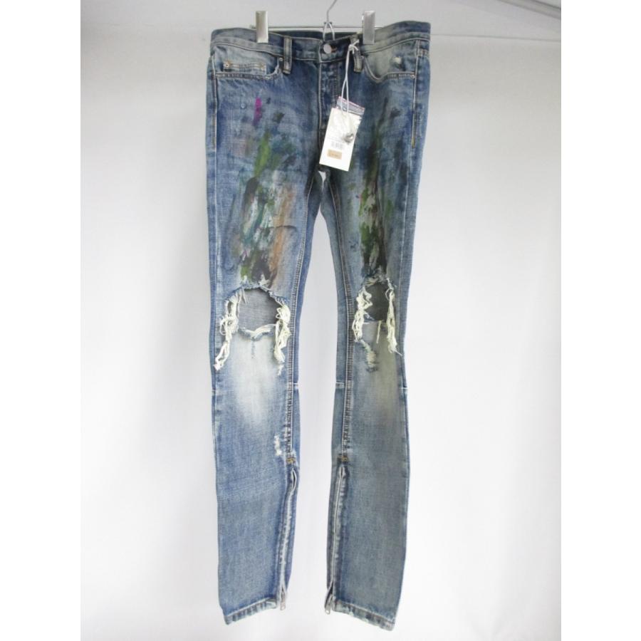 mnml ミニマル ペイント加工 デニム SIZE:29 中古 メンズ ∴WF1110 