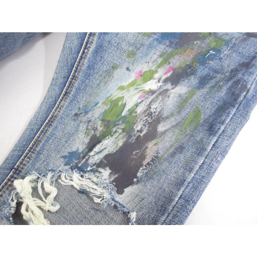 mnml ミニマル ペイント加工 デニム SIZE:29 中古 メンズ ∴WF1110 