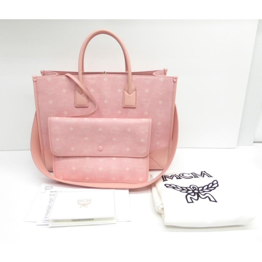 MCM 美品 マキシ ヴィセトス カラーBLOSSOM トートバッグ ラージ BAG 